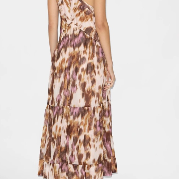 Isabel Marant Sabba Long Strappy Watercolor print Maxi Dress 38/small - Picture 3 of 4